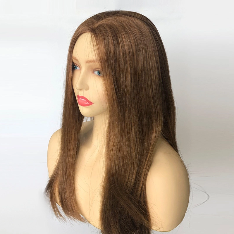 Hand tied wigs for cancer patients 5x5inch Monofilament Top European Human hair vendor HJ 012